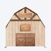Aperturee - Aperturee Rustic Wooden Farm House Barn Door Arch Party Backdrop
